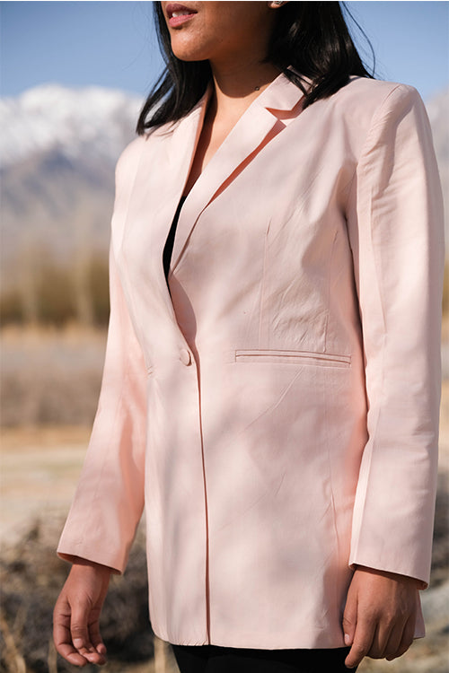 Archives Pink Herbal Dyed Pure Cotton Blazer For Women Online