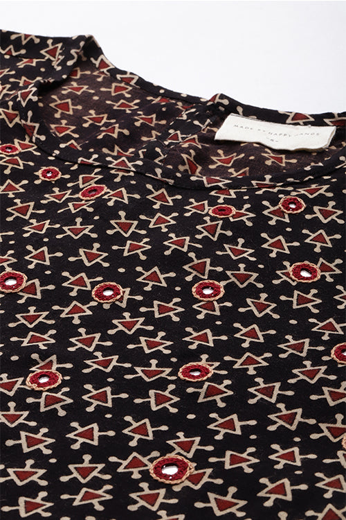 Okhai "Noir Grace" Mirror Work Dress