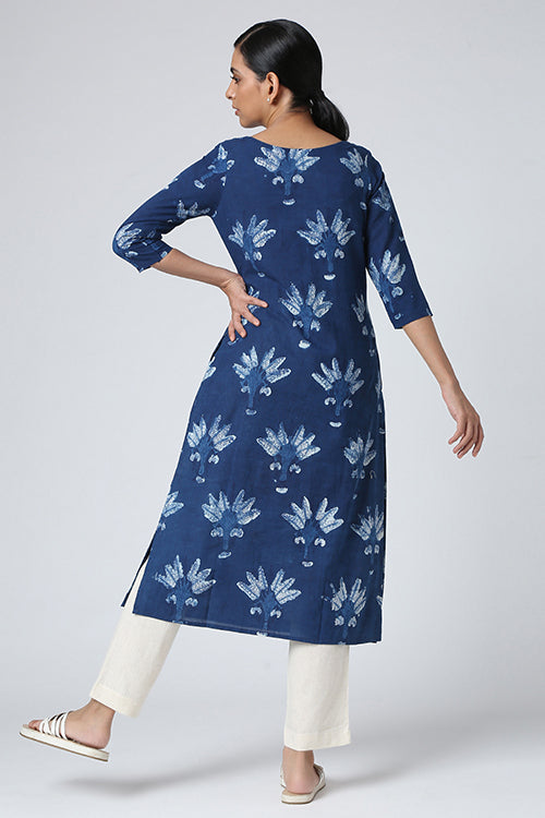 Okhai 'Nadia' Indigo Cotton Kurta