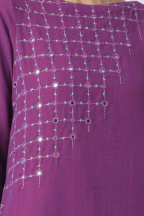 Okhai 'Gulabo' Mirror Work Embroidery Kurta