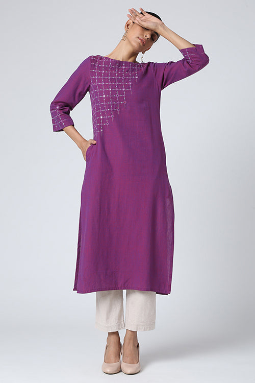 Okhai 'Gulabo' Mirror Work Embroidery Kurta