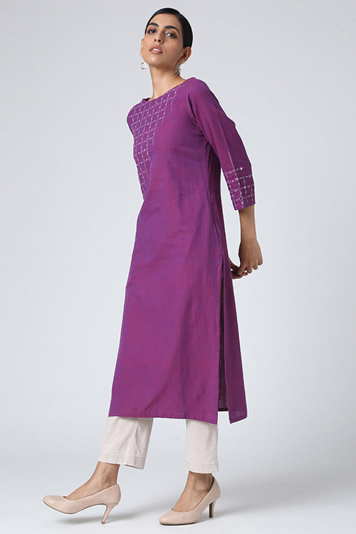 Okhai 'Gulabo' Mirror Work Embroidery Kurta