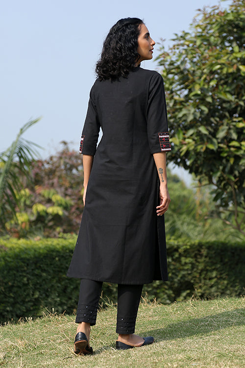 Okhai 'Rubab' Hand Embroidered Pure Cotton Kurta