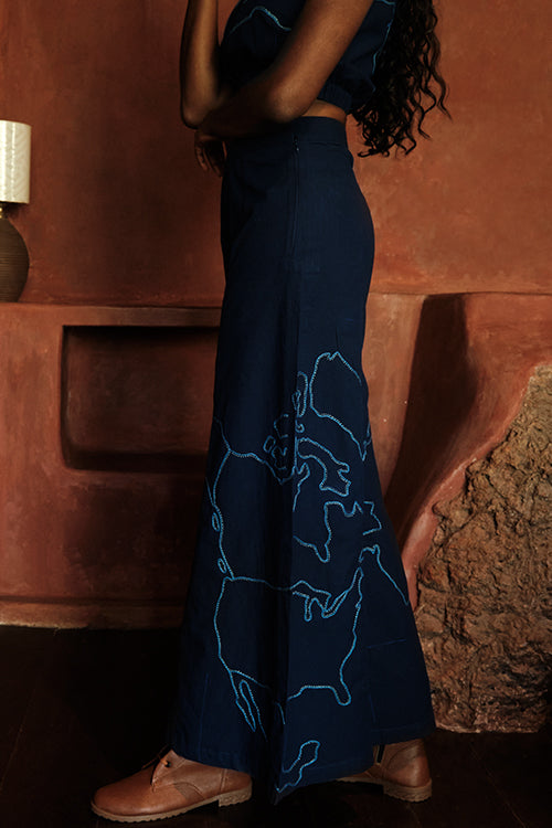 Excursion Hand Embroidered Resort Wear Pants For Women Online