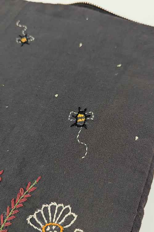 Okhai 'Illuminate' Hand Embroidered Pure Cotton Laptop Sleeve