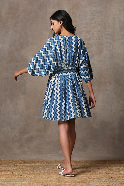 Okhai 'Innate Beauty' Pure Cotton Hand BLock Printed Dress