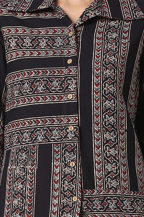 Okhai 'Sophic' Ajrak Cotton Shirt for Women