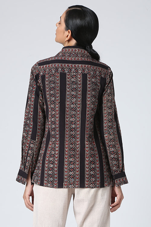 Okhai 'Sophic' Ajrak Cotton Shirt for Women