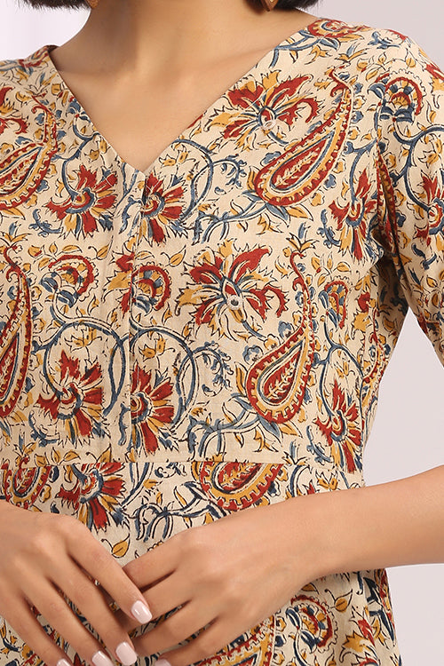 Okhai 'Parvaneh' Hand Block Printed Kalamkari Top