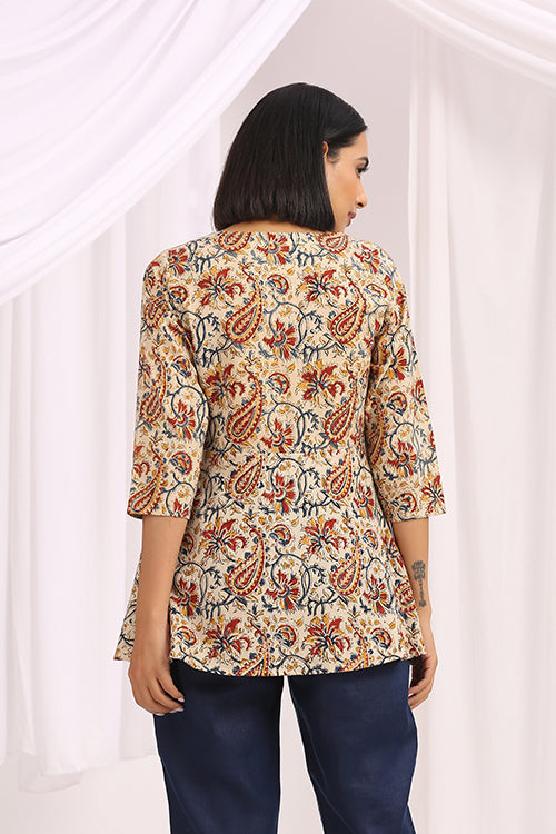 Okhai 'Parvaneh' Hand Block Printed Kalamkari Top