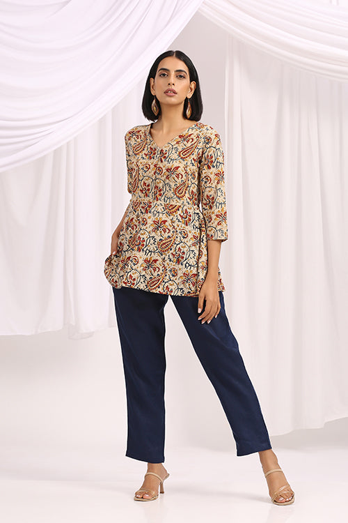 Okhai 'Parvaneh' Hand Block Printed Kalamkari Top