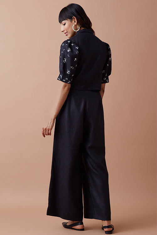 Okhai 'Mighty' Hand Embroidered Mirror Work Linen Shirt