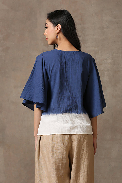 Okhai 'Blue Ocean' Pure Cotton Tie and Dye Top | Rescue