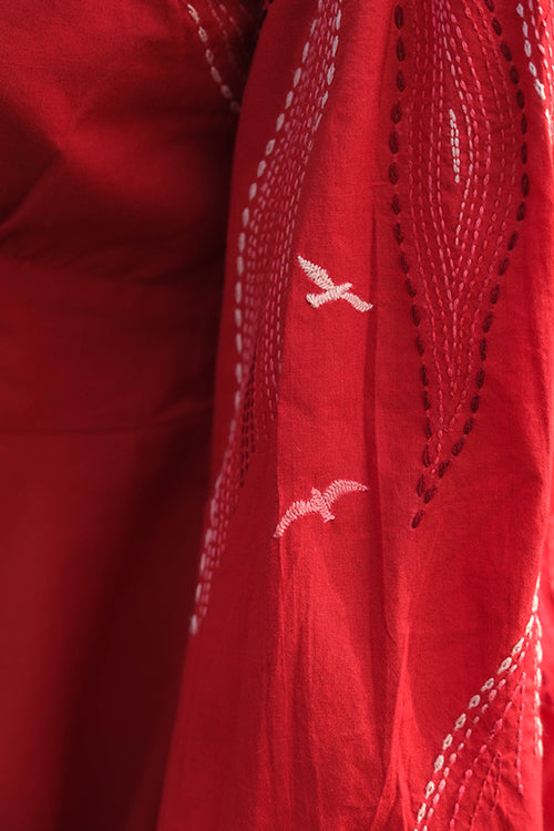 Okhai 'Seaweed' Pure Cotton Hand Embroidered Top