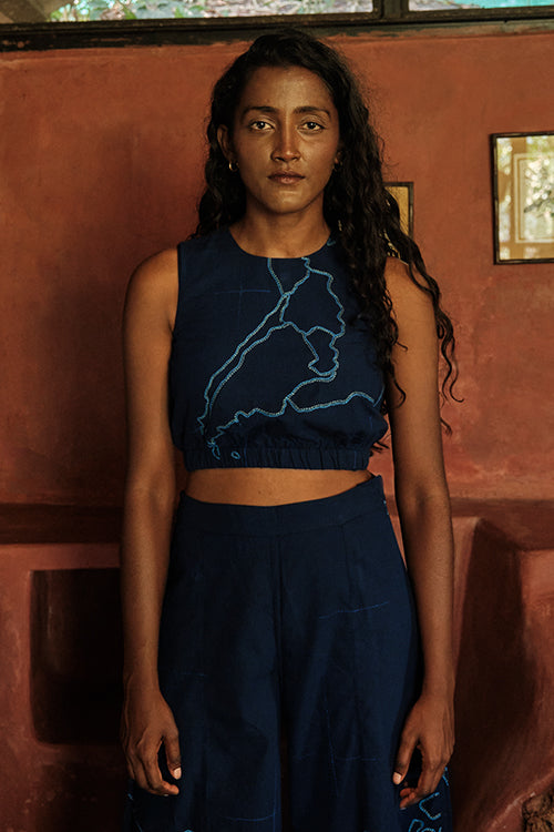 Journey Hand Embroidered Resort Wear Short Top For Women Online