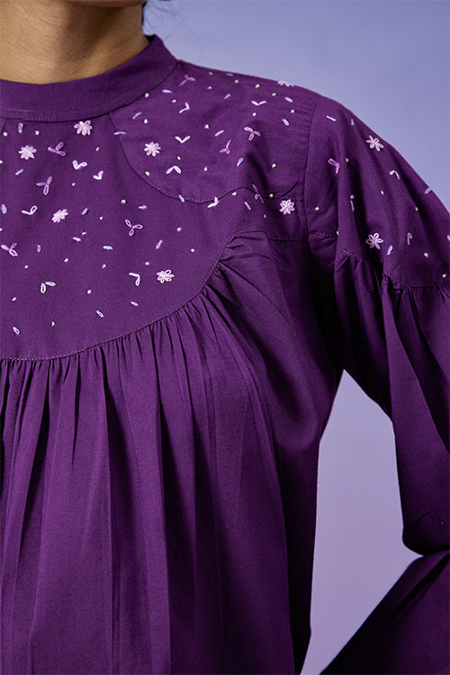 Okhai 'Boisterous' Pure Cotton Hand Embroidered Top