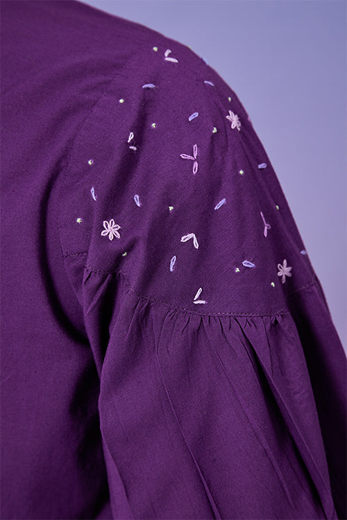 Okhai 'Boisterous' Pure Cotton Hand Embroidered Top