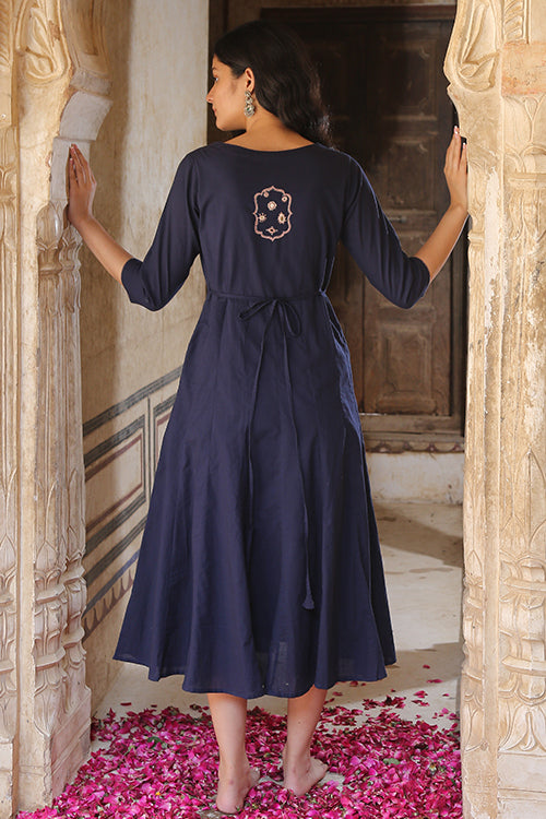 Okhai 'Luminary' Pure Cotton Hand Embroidered Mirror Work Dress