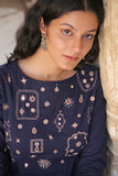 Okhai 'Luminary' Pure Cotton Hand Embroidered Mirror Work Dress