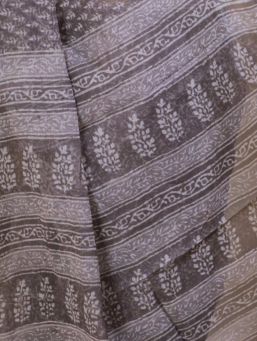 Light & Cool. Bagru Block Printed Kota Doria Saree - Blooming Buds (Without Blouse Piece)
