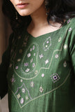 Okhai 'Nostalgia' Pure Cotton Hand Embroidered Mirror Work Kurta Pant Set