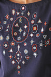 Okhai 'Riverbank' Pure Cotton Hand Embroidered Mirror Work Kurta Pant Set