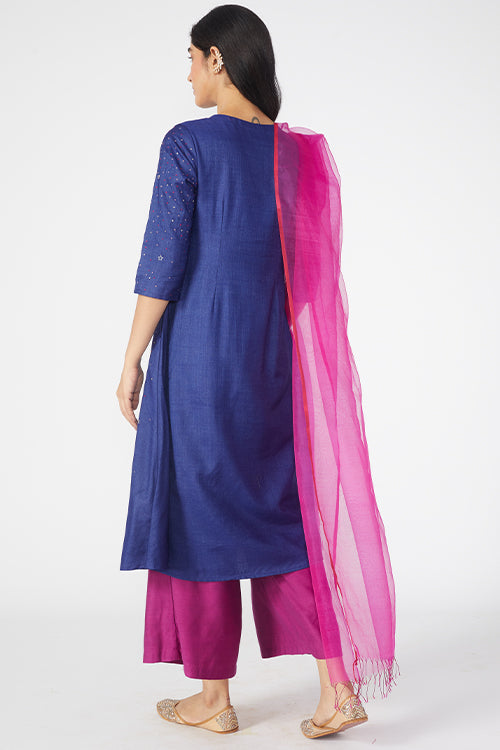 Okhai 'Heavenly' Embroidered Kurta Pant Dupatta Set