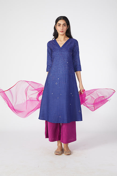 Okhai 'Heavenly' Embroidered Kurta Pant Dupatta Set