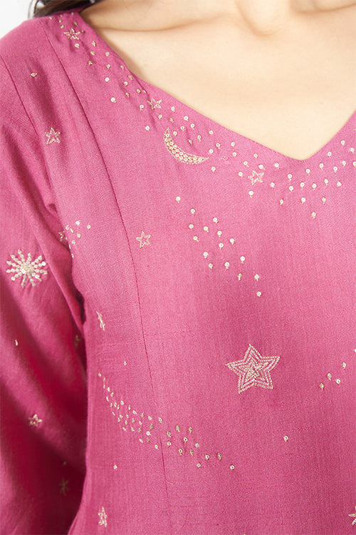 Okhai 'Galaxy' Embroidered Kurta Pant Dupatta Set