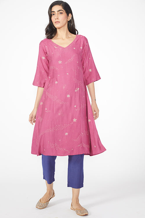 Okhai 'Galaxy' Embroidered Kurta Pant Dupatta Set