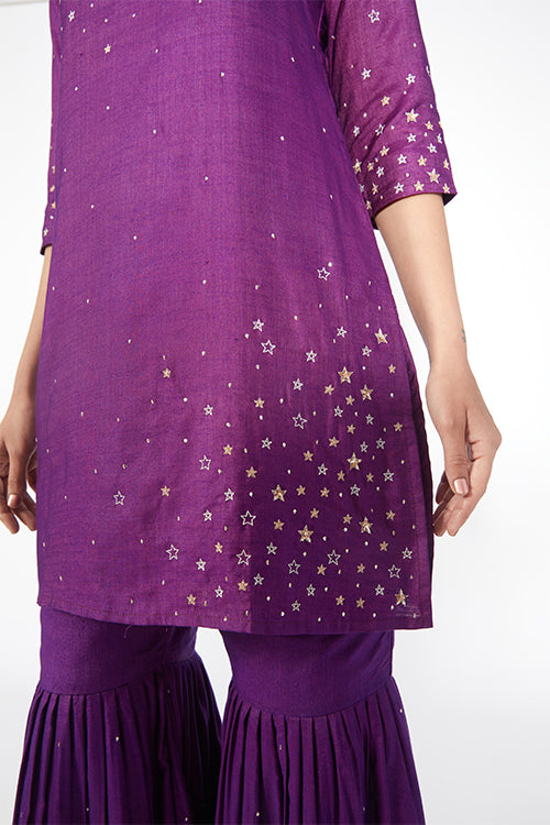 Okhai 'Angelic' Embroidered Kurta Sharara Dupatta Set