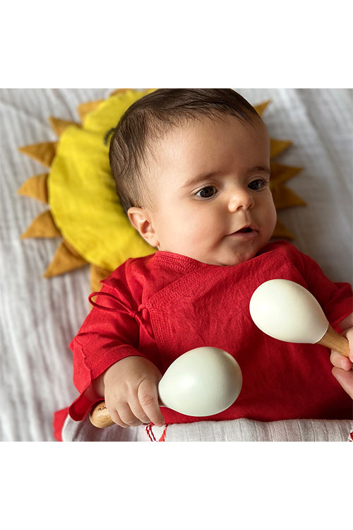 Whitewater Kids Wooden Maracas Set - White