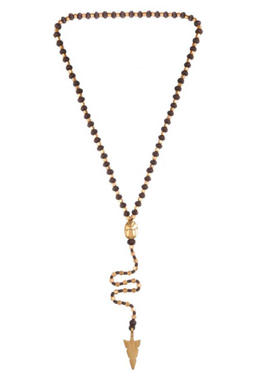 Mayabazaar 'Minimal' Egyptian Gundikaam Khepri Necklace