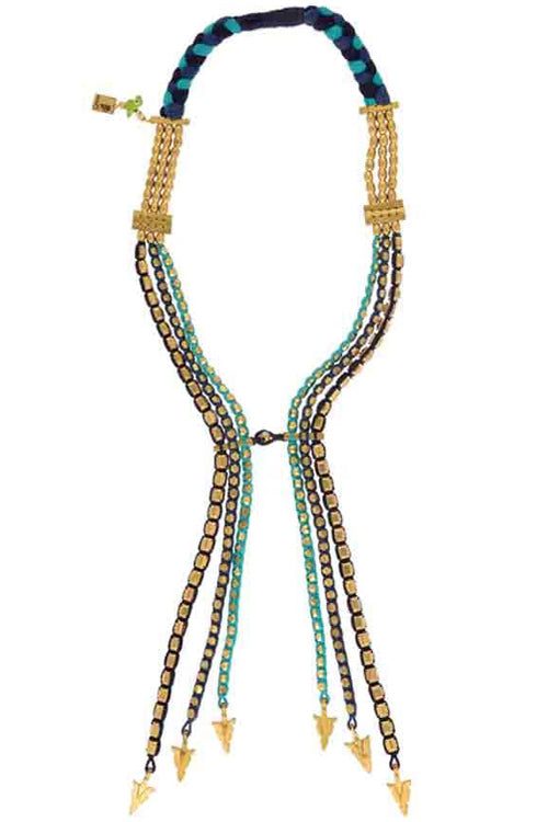 Mayabazaar 'Statement' Temple Dawn Tie Necklace-1