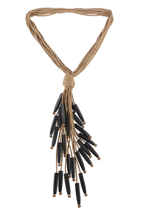 Ubuntu Tangerine Wood Necklace