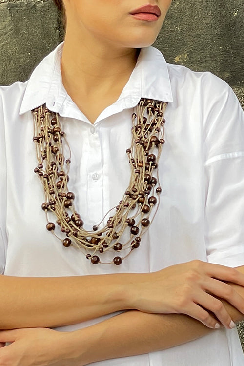 Mayabazaar 'Statement' Multistrand Venus Earth Necklace