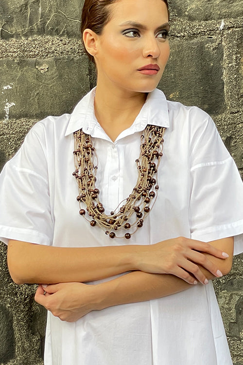 Mayabazaar 'Statement' Multistrand Venus Earth Necklace