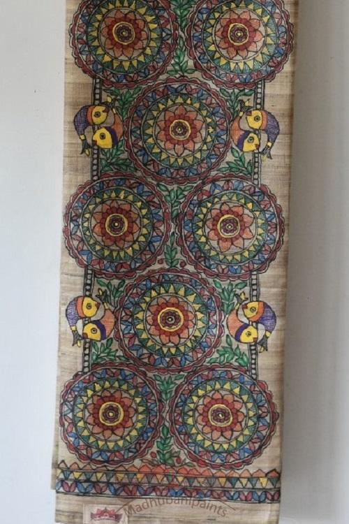 Jeevan Handpainted madhubani tussar Silk kurta