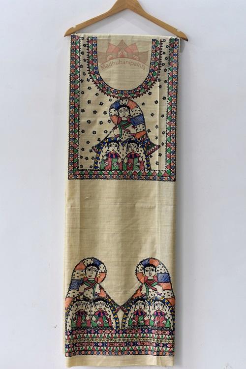 Naina Jogin hand painted madhubani painting kurti pieces online