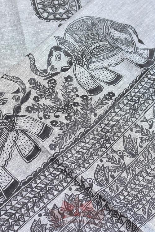 Happy Hathi madhubani painting kurta