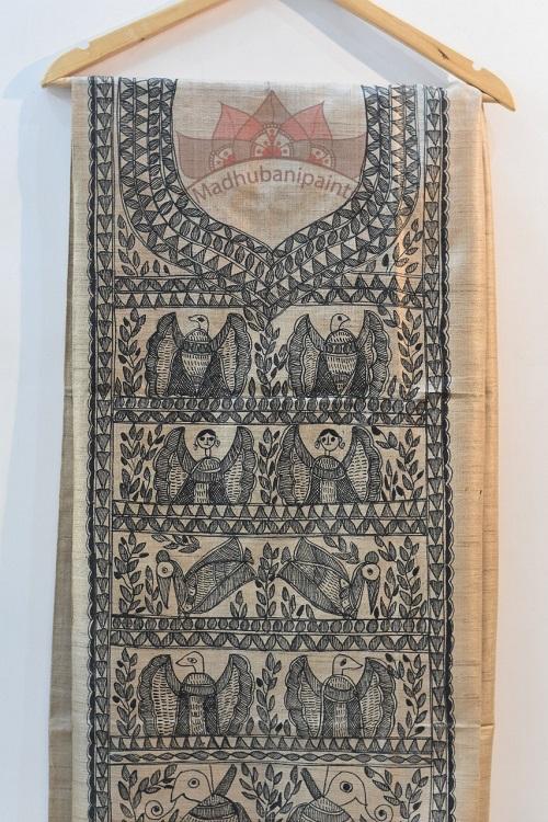 godhna style hand painted madhubani painting kurti online