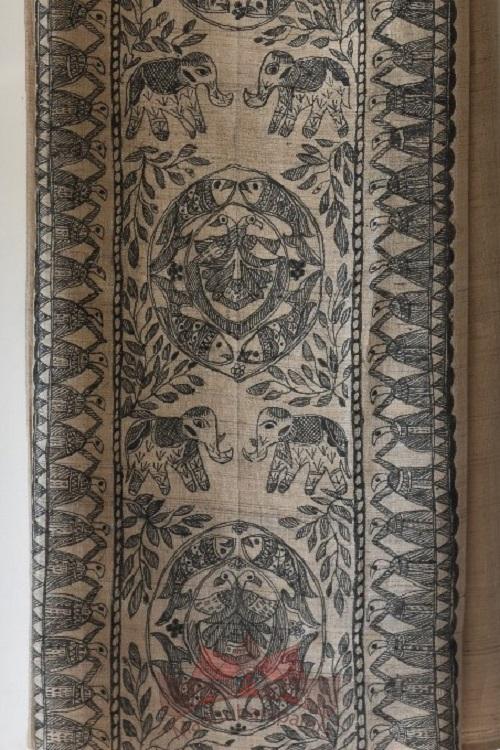 Nature godhna madhubani handpainted kurta