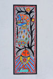 Madhubani Paints 'Peacock Fish' Madhubani Handpainted Handmade Paper Wall Hanging