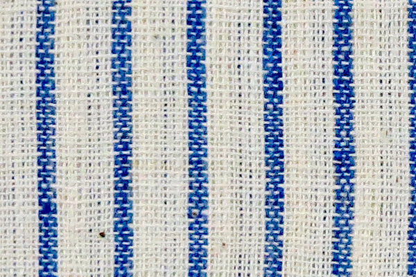 Moralfibre'-Cream & Blue Thin Stripe Fabric (0.5 Meter)