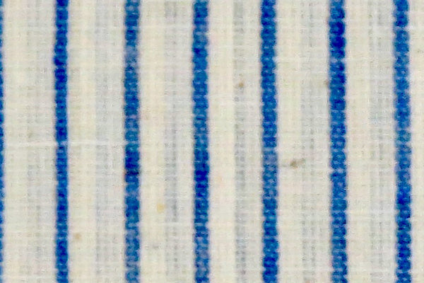 Moralfibre'-Cream & Blue Thin Stripe Fabric (0.5 Meter)