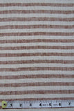 Moralfibre Organic Cotton Handpsun Handwoven 'Light Brown Stripe' Natural Yarn Dyed Fabric (0.5 meter)