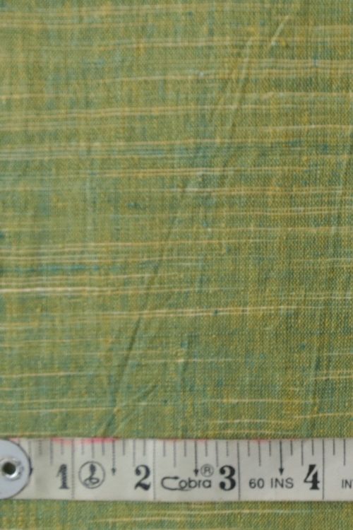 Moral Fibre Green & Yellow Yarn Dyed Fabric MORALFIBRE ( 0.5 m)