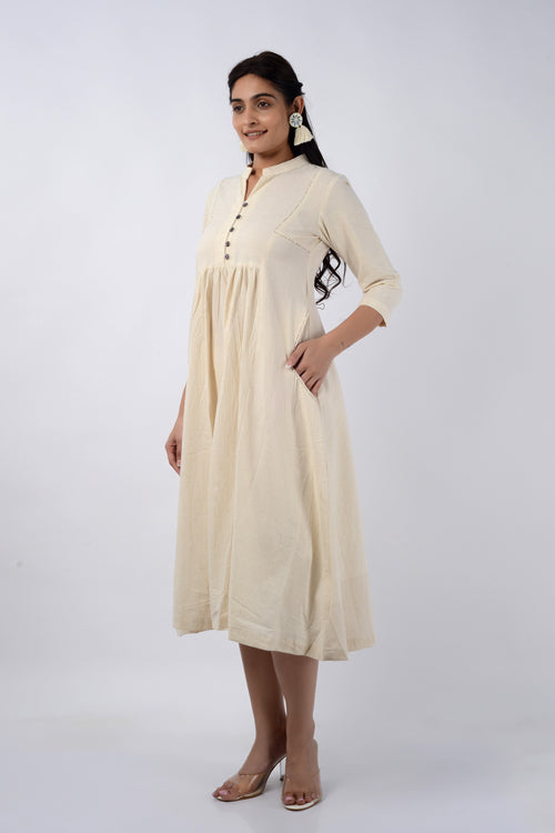 Moralfibre Offwhite Pearl String Dress