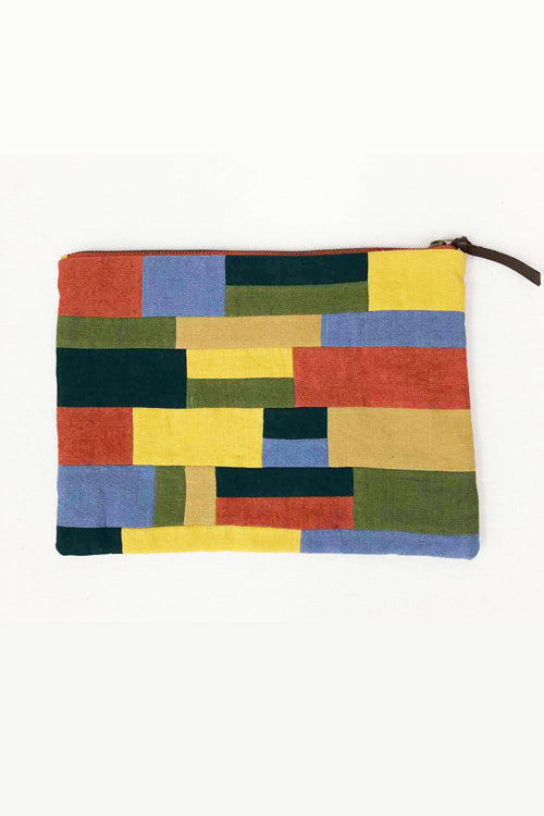 Nimmit Creations NM Repurpose Horizontal  Assorted Patched Pouch