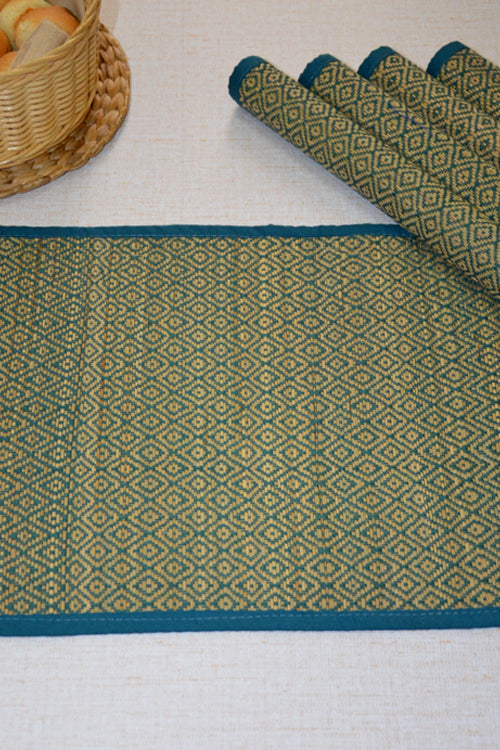 Dharini Madurkathi Diamond Placemats (Blue)